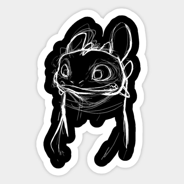 Toothlessketch Sticker by LilloKaRillo